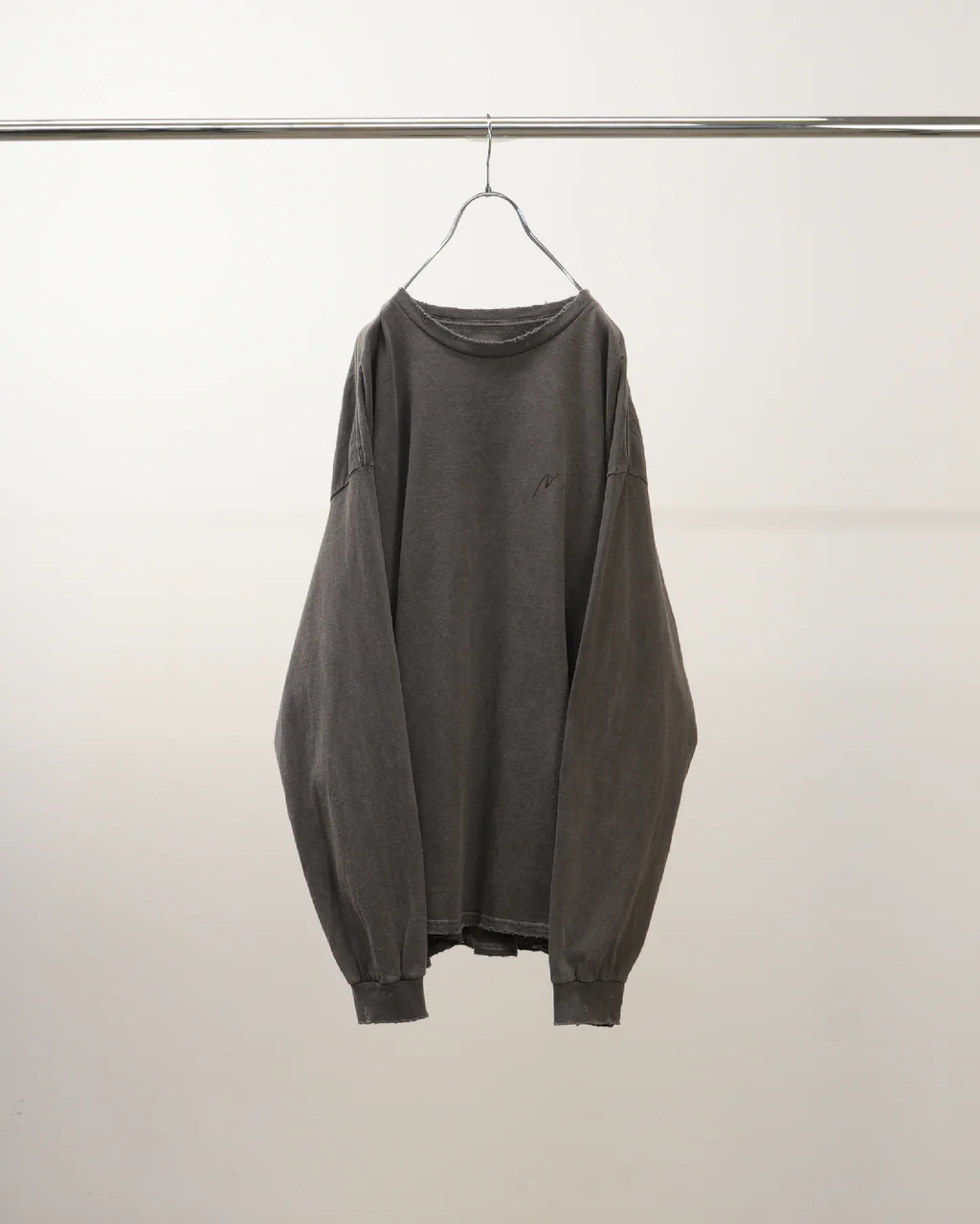 Ancellm embroidery Dyed LS TShirt