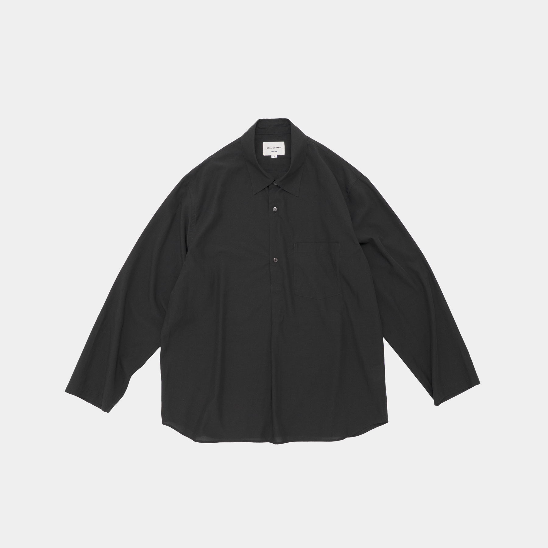 Still By Hand Cupro Mixed Pullover Shirt